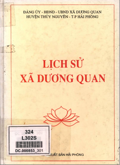 LỊCH SỬ ĐẢNG BỘ XÃ DƯƠNG QUAN (BẢN GỐC)
